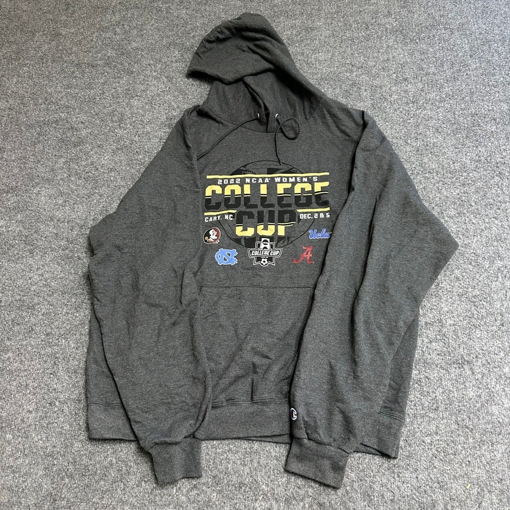 Champion Hoodie Mens Size XL Gray 2022 NCAA Womens College Cup Soccer Pullover